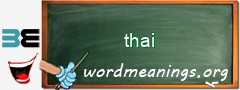 WordMeaning blackboard for thai